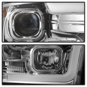 Dodge Ram 1500 Headlights - SPYDER - Projector - Version 2 - Light Bar DRL - Halogen - Chrome - `09-`16