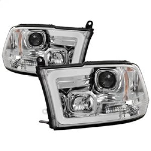 Dodge Ram 1500 Headlights - SPYDER - Projector - Version 2 - Light Bar DRL - Halogen - Chrome - `09-`16