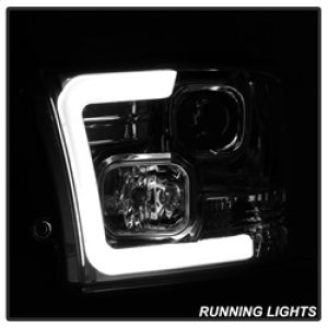 Dodge Ram 1500 Headlights - SPYDER - Projector - Version 2 - Light Bar DRL - Halogen - Chrome - `09-`16