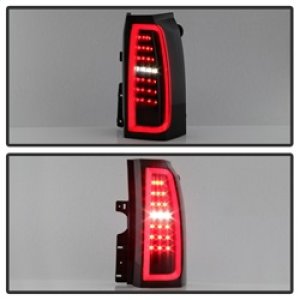 Chevrolet Tahoe LED Tail Lights - SPYDER - Light Bar - Black Smoke - `15-`17