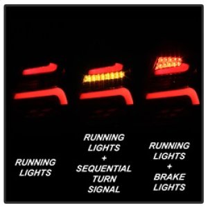 Ford Focus LED Tail Lights - SPYDER - Black - `12-`14