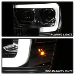 Dodge Ram 1500 Headlights - SPYDER - Version 2 Projector - Light Bar DRL - Chrome - `06-`08