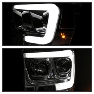 Dodge Ram 1500 Headlights - SPYDER - Version 2 Projector - Light Bar DRL - Chrome - `06-`08