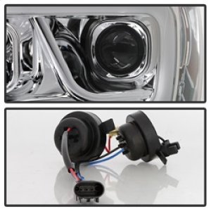 Dodge Ram 1500 Headlights - SPYDER - Version 2 Projector - Light Bar DRL - Chrome - `06-`08