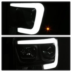 Dodge Ram 1500 Headlight Set - SPYDER - Version 2 - Light Bar DRL - Projector - Black - `06-`08