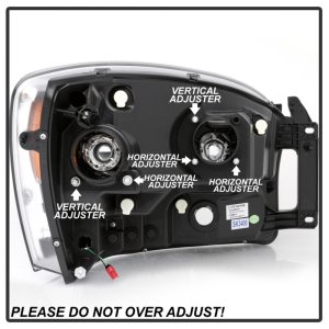 Dodge Ram 1500 Headlight Set - SPYDER - Version 2 - Light Bar DRL - Projector - Black - `06-`08