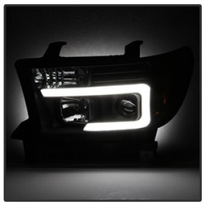 Toyota Sequoia Headlights - SPYDER - Projector, Light Bar DRL, Version 2 - Black - `08-`13 Toyota Sequoia Headlights - SPYDER - Projector, Light Bar DRL, Version 2 - Black - `08-`13
