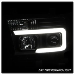 Toyota Sequoia Headlights - SPYDER - Projector, Light Bar DRL, Version 2 - Black - `08-`13 Toyota Sequoia Headlights - SPYDER - Projector, Light Bar DRL, Version 2 - Black - `08-`13