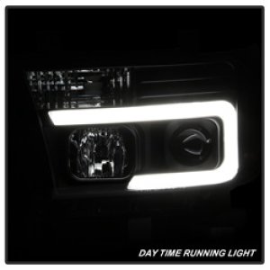 Toyota Sequoia Headlights - SPYDER - Projector, Light Bar DRL, Version 2 - Black - `08-`13 Toyota Sequoia Headlights - SPYDER - Projector, Light Bar DRL, Version 2 - Black - `08-`13