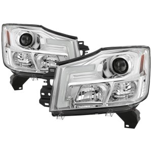 Nissan Armada Headlights - SPYDER - V2 Projector - Chrome - `04-`07 Nissan Armada Headlights - SPYDER - V2 Projector - Chrome - `04-`07