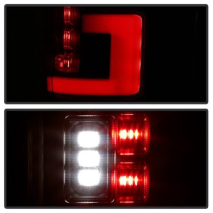 Ford F-250 Super Duty Tail Lights - SPYDER - LED - Black Smoke - `17-`18