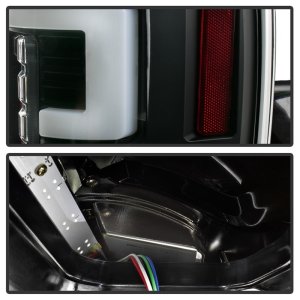 Ford F250 LED Tail Lights - SPYDER - Black - `17-`18