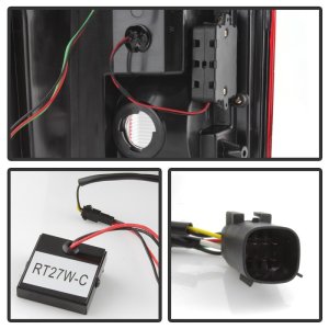 Ford F-150 LED Tail Lights - SPYDER - Light Bar - Red Clear - `18-`19