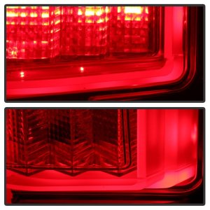 Ford F-150 LED Tail Lights - SPYDER - Light Bar - Red Clear - `18-`19