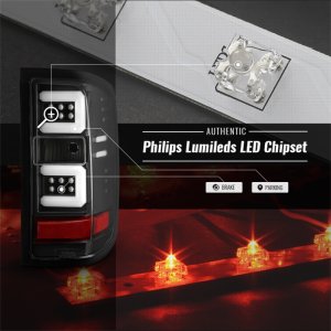 Chevrolet 1500 LED Tail Lights - SPYDER - Light Bar - Black - `14-`16