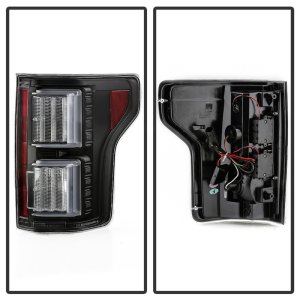Ford F150 Tail Light Set - SPYDER - Light Bar LED - Black - `18-`19