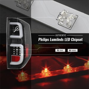 Toyota Tundra LED Tail Lights - SPYDER - Light Bar - Black - `14-`16