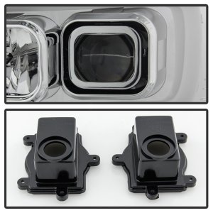 Chevrolet Tahoe Headlights - SPYDER - V2 Projector + Switch Back Turn Signal Light Bar - Chrome - `07-`14