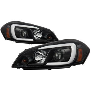 Chevrolet Impala Headlights - SPYDER - Projector, Light Bar - Black - `06-`13