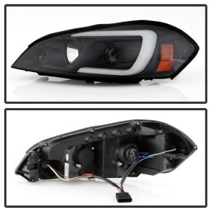 Chevrolet Impala Headlights - SPYDER - Projector, Light Bar - Black - `06-`13 Chevrolet Impala Headlights - SPYDER - Projector, Light Bar - Black - `06-`13
