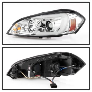 Chevrolet Impala Headlights - SPYDER - Projector Headlights - Light Bar - Chrome - `06-`13 Chevrolet Impala Headlights - SPYDER - Projector Headlights - Light Bar - Chrome - `06-`13