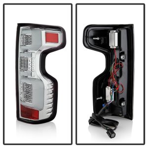 Chevrolet Silverado LED Tail Lights - SPYDER - ALT-YD-CS19HAL-C - Chrome - `19-`20
