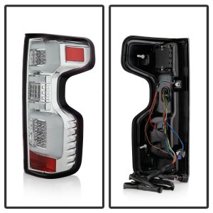 Chevrolet Silverado LED Tail Lights - Rear - SPYDER - LED Model - Chrome - `19-`20