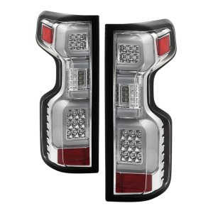 Chevrolet Silverado LED Tail Lights - Rear - SPYDER - LED Model - Chrome - `19-`20