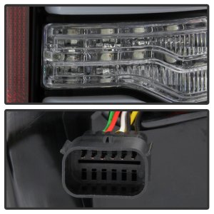 Dodge Ram LED Tail Lights - SPYDER - Sequential Turn Signal - Black - `19-`20