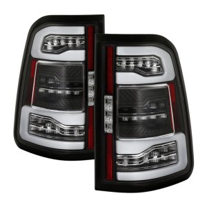 Dodge Ram LED Tail Lights - SPYDER - Sequential Turn Signal - Black - `19-`20