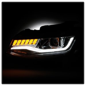 Chevrolet Camaro Headlights - SPYDER - Projector, Halogen Model, Sequential Turn Signal - Chrome - `16-`18