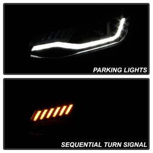 Chevrolet Camaro Headlights - SPYDER - Projector, Sequential Turn Signal - Black - `16-`18