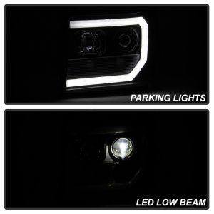 GMC Sierra 1500 Headlights - SPYDER - Platinum Series LED Low Beam - Black - `07-`13