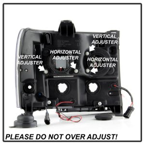 GMC Sierra 2500 Headlights - SPYDER - Platinum Series LED Low Beam - Black - `07-`13