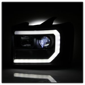GMC Sierra 3500 Headlights - SPYDER - Platinum Series LED Low Beam - Black - `07-`13