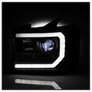 GMC Sierra Denali Headlights - SPYDER - Platinum Series LED Low Beam - Black - `08-`13