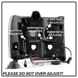 GMC Sierra Denali Headlights - SPYDER - Platinum Series LED Low Beam - Black - `08-`13