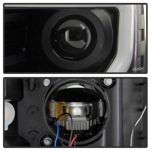 Ford F150 Headlights - SPYDER - LED Light Bar Projector - Black - `09-`14