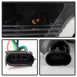 Ford F150 Headlights - SPYDER - LED Light Bar Projector - Black - `13-`14