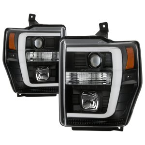 Ford F-250 Headlights - SPYDER - Spyder Platinum Series V2 High-Power LED Module - Black - `08-`10