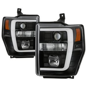 Ford F-250 Headlights - SPYDER - Spyder Platinum Series V2 High-Power LED Module - Black - `08-`10