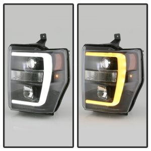 Ford F-250 Headlights - SPYDER - Spyder Platinum Series V2 High-Power LED Module - Black - `08-`10