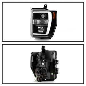 Ford F-250 Headlights - SPYDER - Spyder Platinum Series V2 High-Power LED Module - Black - `08-`10