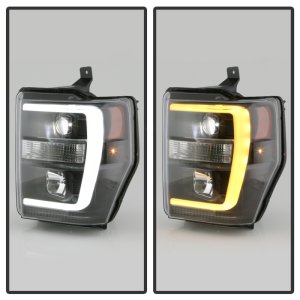 Ford F-450 Headlights - SPYDER - Spyder Platinum Series V2 High-Power LED Module - Black - `08-`10