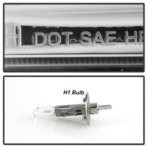 Ford F350 Headlights - SPYDER - Projector, Platinum Series, Version 2, High-Power LED, White Light Bar - Chrome - `11-`16