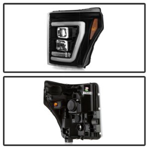 Ford F450 Headlights - SPYDER - Platinum Series V2 High-Power LED Module - Black - `11-`16