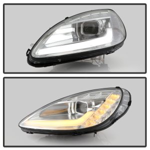 Chevrolet Corvette C6 Headlight Set - SPYDER - Sequential LED Turn Signal - Chrome - `05-`13