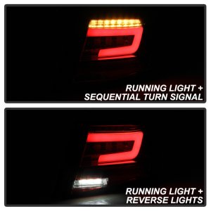 Subaru Impreza Tail Lights - SPYDER - LED - Red Clear - `08-`11
