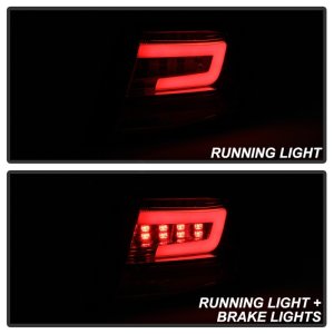 Subaru Impreza Tail Lights - SPYDER - LED - Red Clear - `08-`11