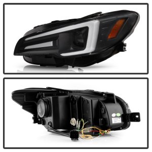 Subaru Impreza Headlights - SPYDER - Spyder Signature Series, Halogen Model, Projector Headlights - Black - `15-`20